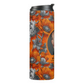 Anemoon Thema 1e Verjaardag Custom Thermosbeker (Gedraaid links)