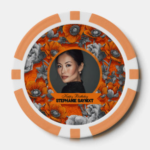 Anemoon Thema Vrouwen Verjaardag Modern Poker Chips