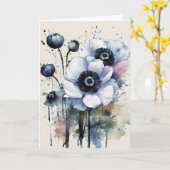 Anemoon - Watercolor bloemen Kaart (Gele Bloem)