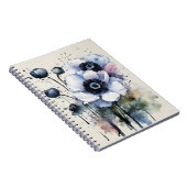 Anemoon - Watercolor bloemen Notitieboek (Rechterzijde)