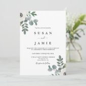 Anemoon waterverf bloemenbruiloft kaart (Staand voorkant)