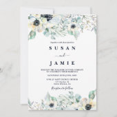 Anemoon waterverf bloemenbruiloft kaart (Voorkant)