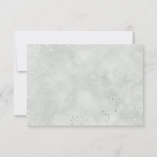 Anemoon Zwart Witte Bloem Bruiloft RSVP Antwoord (Achterkant)