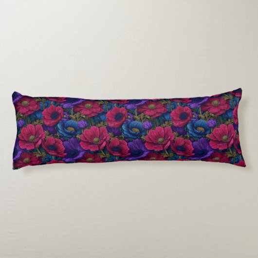 Anemoonprint Eettafeldecor Victoriaanse Wig Lichaamskussen (Achterkant)