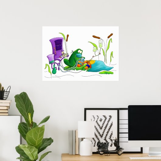 Anesthesia Frog Art Print (Thuiskantoor)