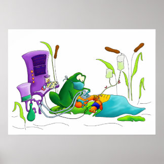Anesthesia Frog Art Print