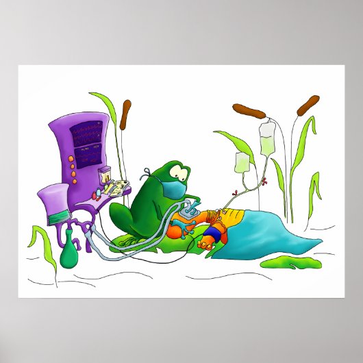 Anesthesia Frog Art Print (Voorkant)