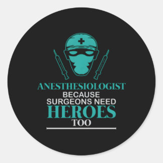 Anesthesie Assistent Anesthesie Arts Chirurgen N Ronde Sticker