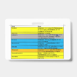 Anesthesie IV-medicatie Badge Buddy