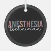 Anesthesie Technicus Retro anesthesie Tech Glas Ornament (Voorkant)