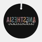 Anesthesie Technicus Retro anesthesie Tech Glas Ornament (Achterkant)