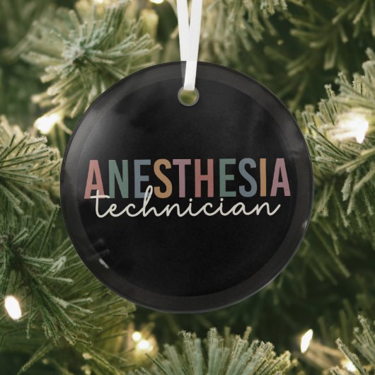 Anesthesie Technicus Retro anesthesie Tech Glas Ornament (Insitu)