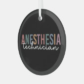 Anesthesie Technicus Retro anesthesie Tech Glas Ornament (Voorkant links)
