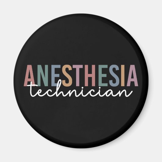 Anesthesie Technicus Retro anesthesie Tech Magneet (Voorkant)