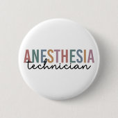 Anesthesie Technicus Retro anesthesie Tech Ronde Button 5,7 Cm (Voorkant)
