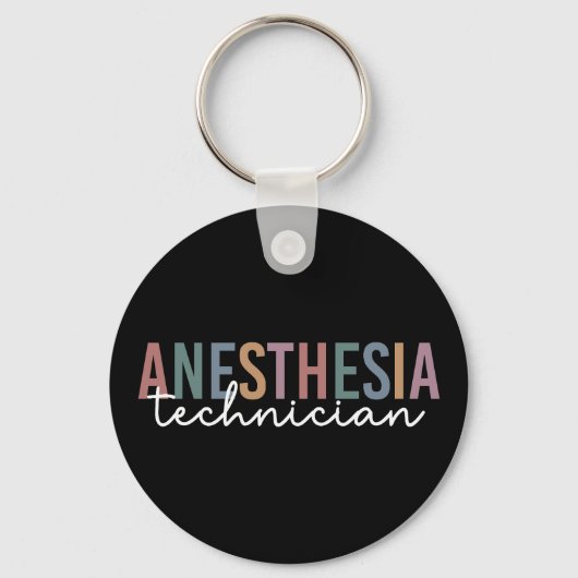 Anesthesie Technicus Retro anesthesie Tech Sleutelhanger (Voorkant)