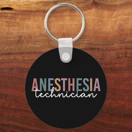 Anesthesie Technicus Retro anesthesie Tech Sleutelhanger (Achterkant)
