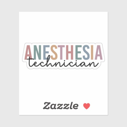 Anesthesie Technicus Retro anesthesie Tech Sticker (Vel)