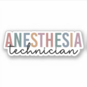 Anesthesie Technicus Retro anesthesie Tech Sticker (Voorkant)