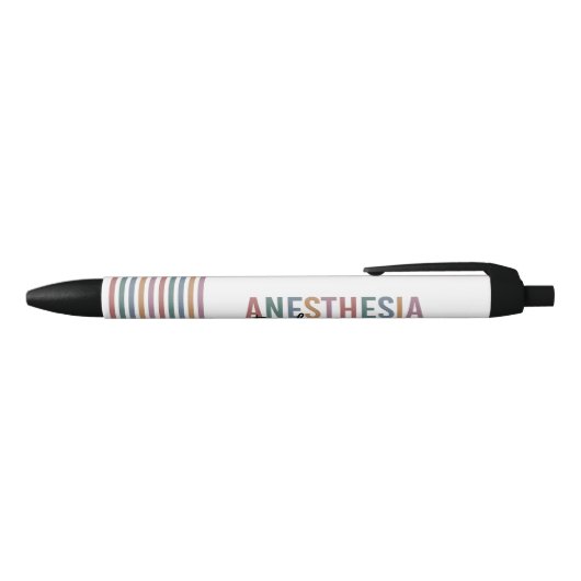 Anesthesie Technicus Retro anesthesie Tech Zwarte Inkt Pen (Bovenkant)