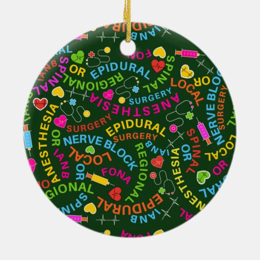 Anesthesie types keramisch ornament (Achterkant)