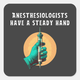 Anesthesiologen hebben stevige anesthesiologische  vierkante sticker