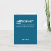 Anesthesiologist Definition Kaart – Medisch studen (Voorkant)