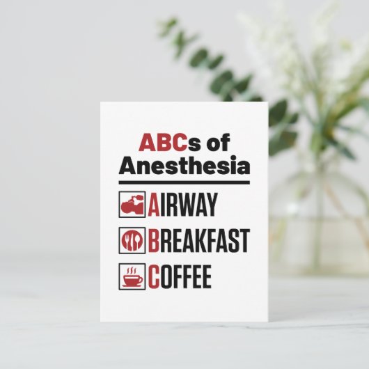 Anesthesioloog anesthesioloog Doctor Nurse Funny Briefkaart (Staand voorkant)
