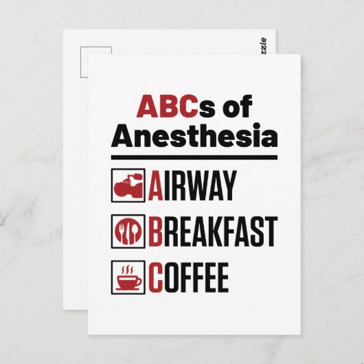 Anesthesioloog anesthesioloog Doctor Nurse Funny Briefkaart (Voorkant / Achterkant)