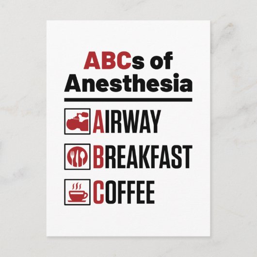 Anesthesioloog anesthesioloog Doctor Nurse Funny Briefkaart (Voorkant)