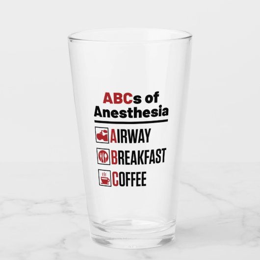 Anesthesioloog anesthesioloog Doctor Nurse Funny Glas (Voorkant)