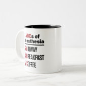 Anesthesioloog anesthesioloog Doctor Nurse Funny Tweekleurige Koffiemok (Voorkant links)