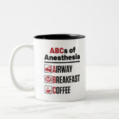 Anesthesioloog anesthesioloog Doctor Nurse Funny Tweekleurige Koffiemok (Links)