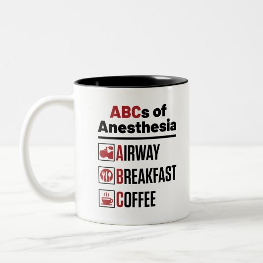 Anesthesioloog anesthesioloog Doctor Nurse Funny Tweekleurige Koffiemok (Links)