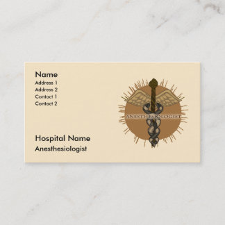 Anesthesioloog Caduceus Afsprakenkaartje