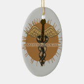 Anesthesioloog Caduceus Oval Ornament (Rechts)