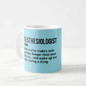 Anesthesioloog Coffee Mok – Funny Definition (Voorkant links)