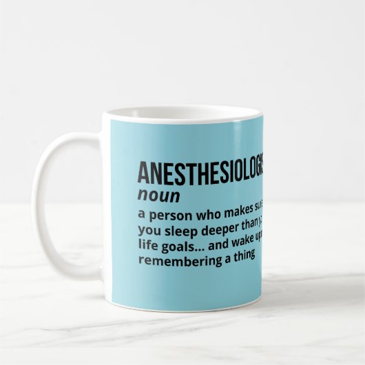 Anesthesioloog Coffee Mok – Funny Definition (Links)