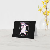 Anesthesioloog CRNA Anesthesie Unicorn Kaart (Gele Bloem)