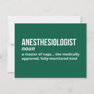 Anesthesioloog Definitie - Grappig Medisch Briefkaart