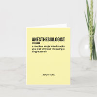 Anesthesioloog Definitie - Medische Humor Kaart