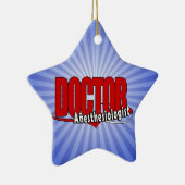 Anesthesioloog DOCTOR BIG RED LOGO Keramisch Ornament (Rechts)