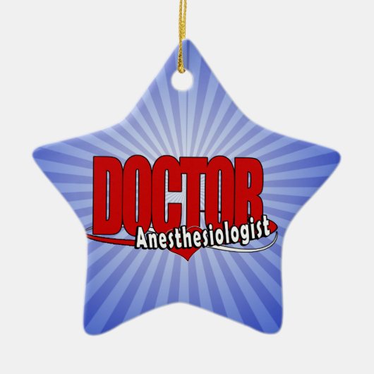 Anesthesioloog DOCTOR BIG RED LOGO Keramisch Ornament (Voorkant)
