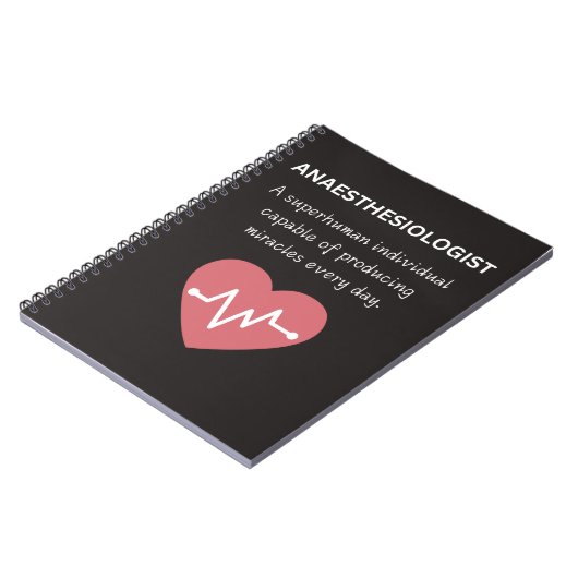 Anesthesioloog, een bovenmenselijk individu notitieboek (Linkerzijde)