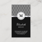 Anesthesioloog Elegant Black Lace Pattern Visitekaartje (Achterkant)