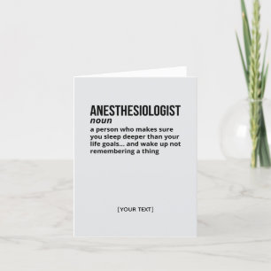 Anesthesioloog - Funny Definition Wenskaart Bedankkaart