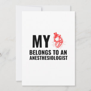Anesthesioloog grappig hart bedankkaart