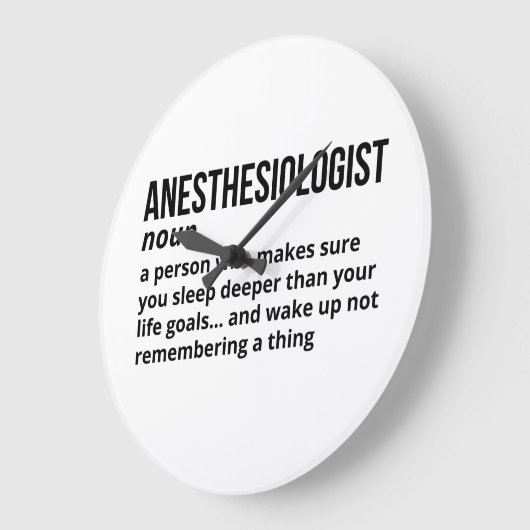 Anesthesioloog - Grappige definitie Gift Grote Klok (Hoek)
