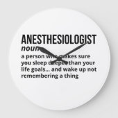 Anesthesioloog - Grappige definitie Gift Grote Klok (Voorkant)