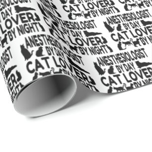 Anesthesioloog houdt van katten cadeaupapier